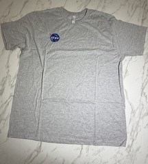 Zuni Sportswear NASA Embroidered Logo Gray Men’s XL Crew Neck T-Shirt