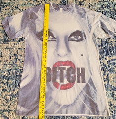 Lady Gaga Born This Way Tshirt Album Cover B*** Medium/One Size