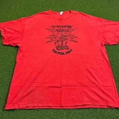 Vintage Red The Revolution Will Be Podcasted and Tin Foil Hat T-Shirt Sz 2XL