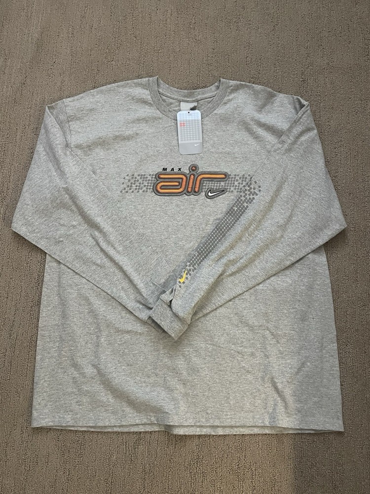 Old School Air Max Nike Long Sleeve Shirt – Size Large (Fits Big) – Gray