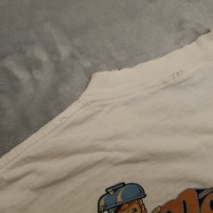 Mossimo Shirt Mens XL White Well Wrought Short Sleeve Skate 90s Retro Torch Tee