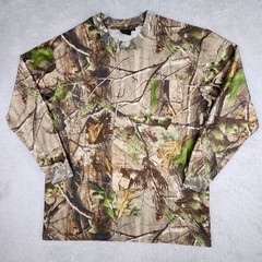 RedHead Camo Long Sleeve Shirt Mens XL Brown Realtree APG Mesh Pocket Tee
