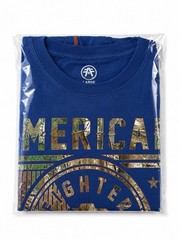 American Fighter Men’s Blue Graphic Print Crew Neck Short Sleeve T-Shirt 2XL