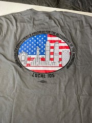 SMART Sheet Metal Workers T-Shirt, So Cal Local 105 Size L, New Cond w/ sticker