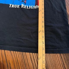 True Religion Shirt Mens Adult XXL Black Preppy Casual Logo Graphic Cotton T113