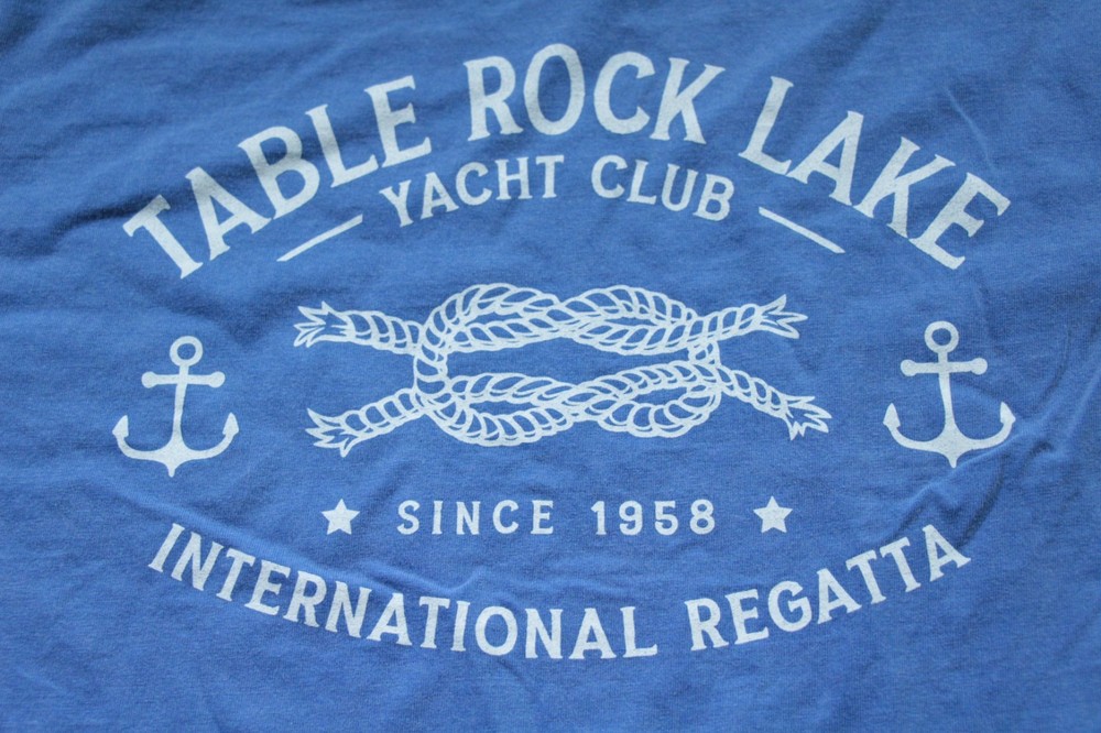 Table Rock Lake Yacht Club T-Shirt Missouri Ozarks Boat Shirt L