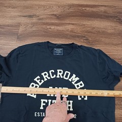 Abercrombie & Fitch Applique Logo T-shirt Blue & White Logo Size Small