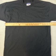 Vintage Pluma Blank Black Y2K T Shirt Plain Simple Basic Tee 2000s 90s Medium