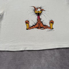 Vintage 80s Stedman Shirt Mens XL White Bill The Cat Bloom County Graphic Tee
