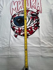Mishka Mummy Eyeball Graphic White T-Shirt. Size Large