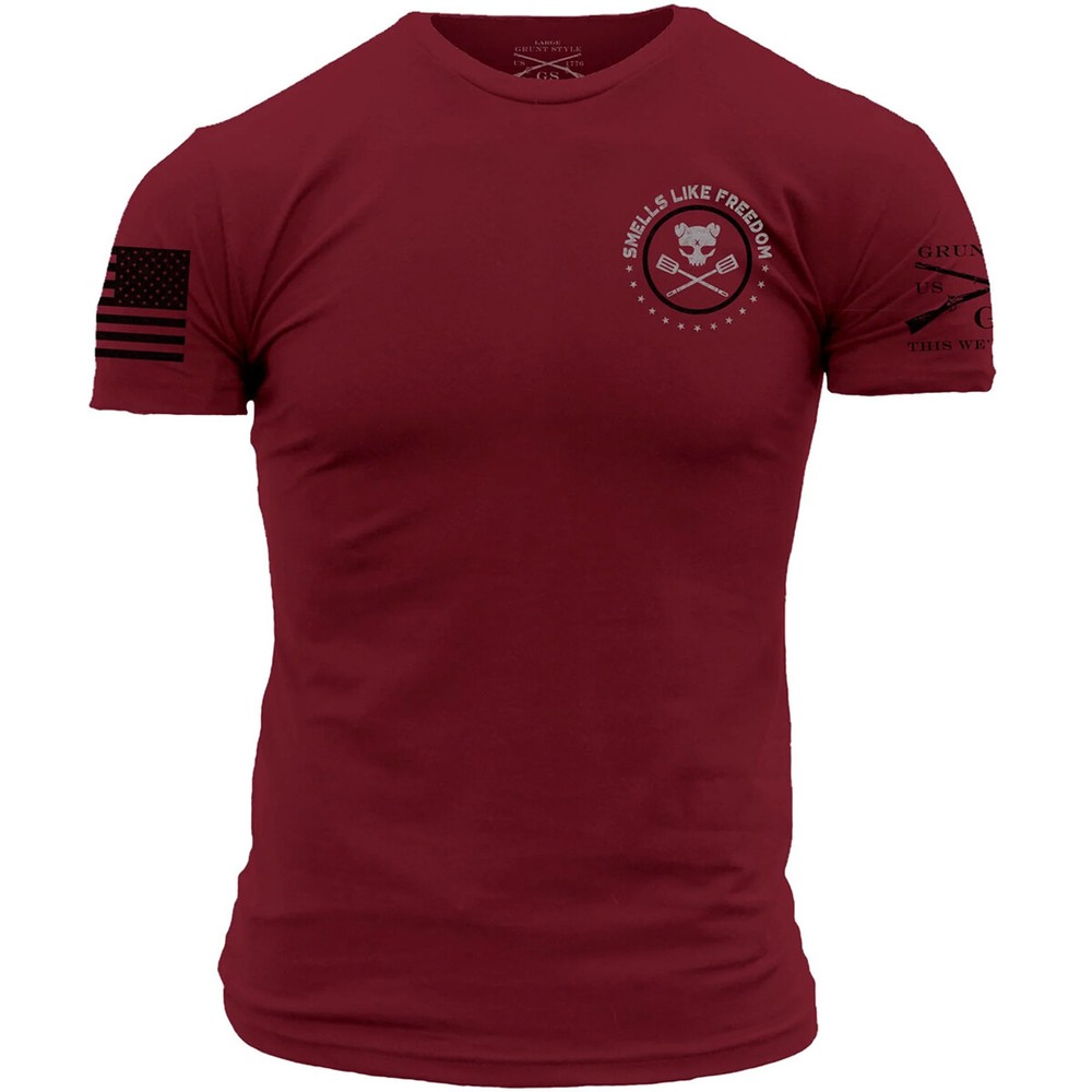 Grunt Style Whiskey Bacon Freedom T-Shirt – Cardinal