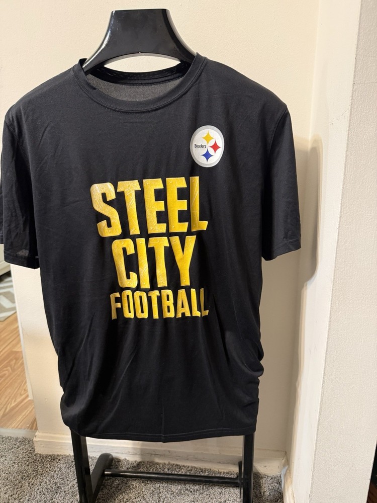 Nike NFL Men’s Pittsburgh Steelers Black “Steel City” Football T-Shirt Size XL
