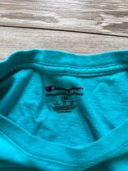 Champion Graphic Orb Logo T-Shirt Electric Cyan Blue 2XL