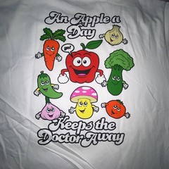 ALAB An Apple A Day T Shirt NEW White Sz: XL