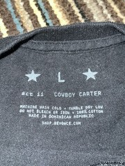 Beyoncé Cowboy Carter Exclusive Tour T Shirt Black L Rodeo Chitlin Circuit 2025