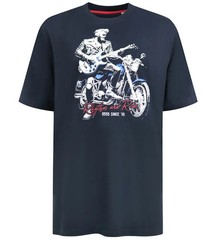 D555 Duke Big Mens T-Shirt Rhythm and Rides Motorbike Print 2XL-6XL (601808)