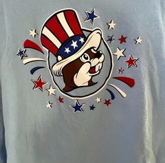 Buc-ees Tshirt USA Liberty Light Blue XL Great Condition