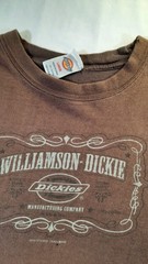 *Holes* 2 Genuine Dickies T-Shirts Mens L 42 44 Round Neck Graphic Tees