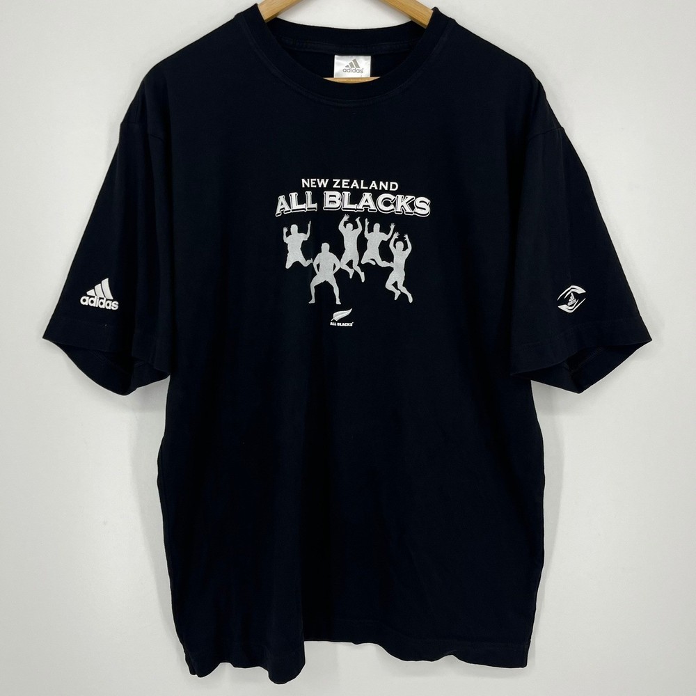 Adidas New Zealand All Blacks Rugby Graphic T-Shirt Black Mens XL