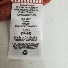 No Boundaries Men’s Short Sleeves Pocket Tee sz Small Rust Orange Crew Neck NWT
