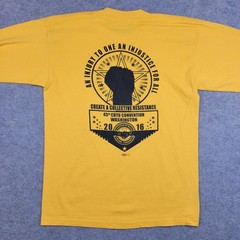 Bayside Shirt Mens Large Yellow Long Sleeve CBTU 2016 Convention Graphic Tee