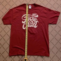 ESPN Lacrosse vintage deep red Flow Chart t-Shirt NWOT L