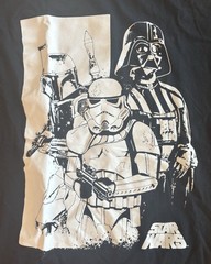 Star Wars Adult Black T-Shirt ShortSleeveDarth Vader/Boba Fett/StormTrooper Sz S
