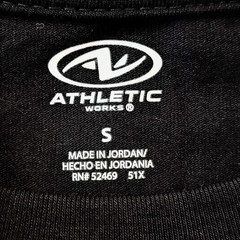 Lot of 6 Athletic Works Mens Small Black Tri-Blend Moisture Wicking T-Shirts NEW