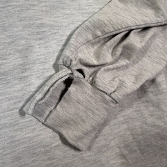Russell Shirt Men XXL Gray Mock Neck USA Made Vintage Long Sleeve Cotton Blend