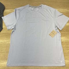 Mens T-Shirt 2 Pcs Short Sleeve Basic Tee Casual Gym Workout Top Size L
