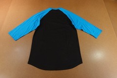 Hat And Beyond Mens Size Small Black Blue 3/4 Raglan Sleeve T-Shirt New