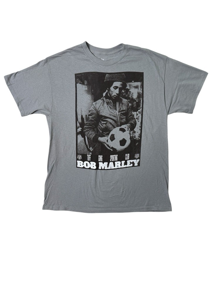 Zion Rootswear Bob Marley Mens T Shirt Gray Music Singer Soccer Size Large