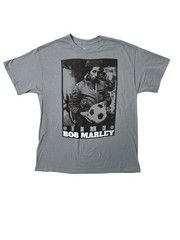 Zion Rootswear Bob Marley Mens T Shirt Gray Music Singer Soccer Size Large