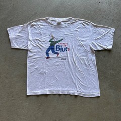 Vintage 90s Harvest Time Blues Shirt Size XL Gray Monaghan Jazz & Blues Festival