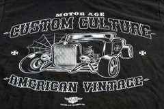 Mens NEW Motor Age Short Sleeve Black Custom Culture T Shirt Size M 2X