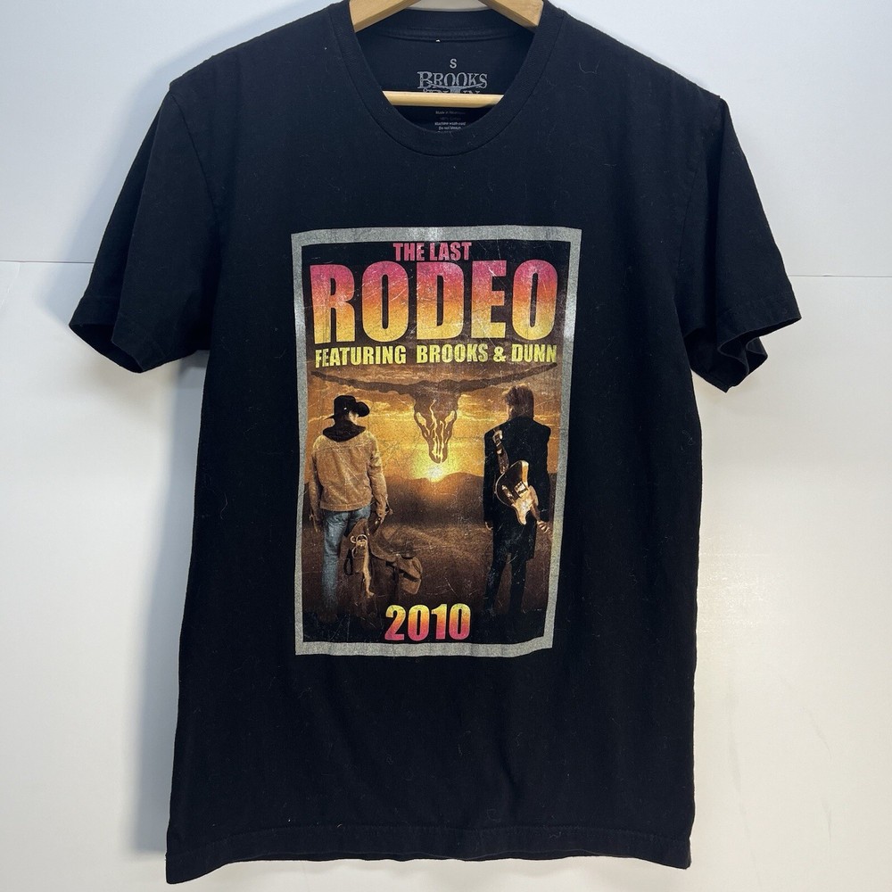 Brooks And Dunn The Last Rodeo Tour 2010 Tour Black T Shirt Size Small Country