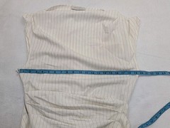 Salt Murphy Julian Top Shirt Mens Medium Sleeveless White Striped