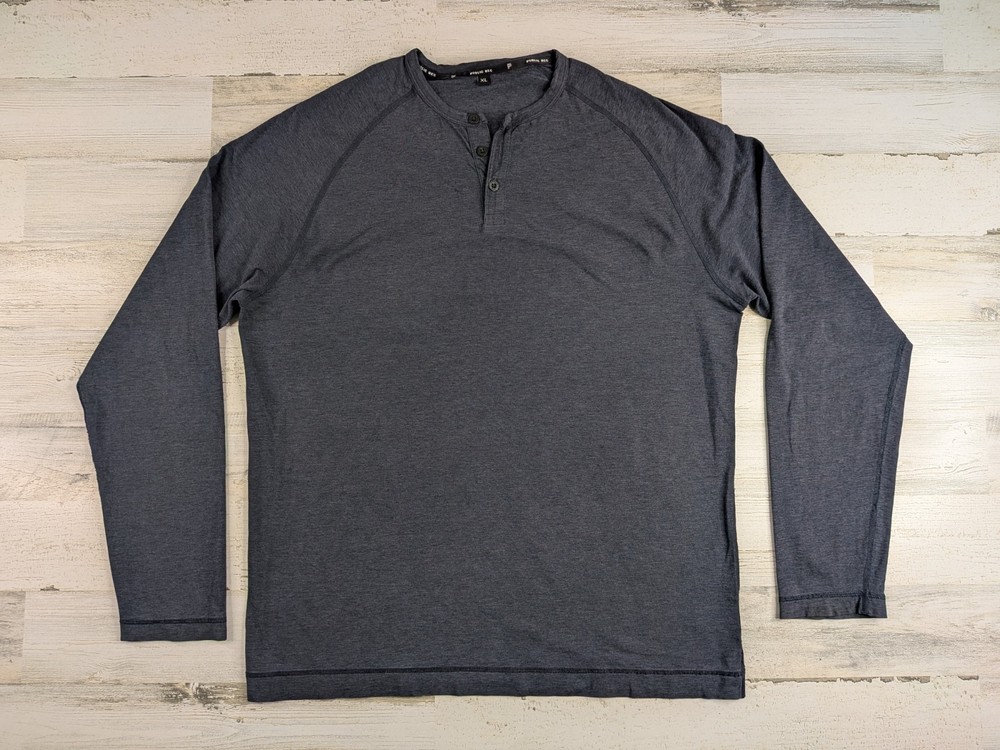 Public Rec Shirt Mens Extra Large Navy Performance Stretch Go To Henley