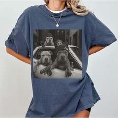 Funny Dog Meme Shirt Unisex Oversized Vintage Graphic Tee