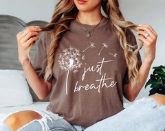Just Breathe Meditation Comfort Tee Relaxing Yoga Zen
