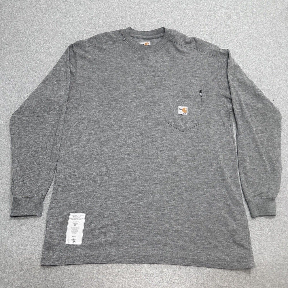 Carhartt Fr Long Sleeve Gray Tee Shirt #297-31 (PICK YOU SIZE) B