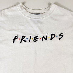 VTG NBC Experience Store Friends T-Shirt Embroidered Spellout Adult Medium White