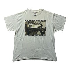 Vintage US Marines Standard Issue The Wild Side White T Shirt Men’s Size XL