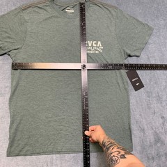 Vintage RVCA Ridge SS Dye T Shirt Mens Large Olive Green Crew Neck Summer Tee