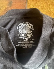 Crooks & Castles Men’s Graphic Crew Neck Logo Knit Cotton Tee Short Sleeve M