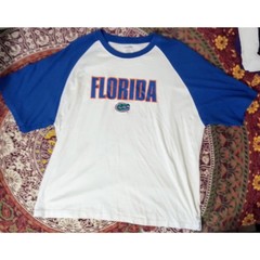 Florida Gators x Pro Edge Raglan Sleeve Tee Shirt White Blue Collegiate SZ XXL