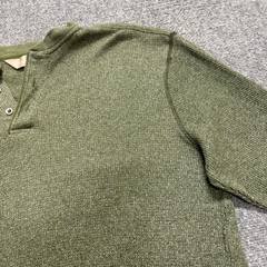 VTG Henley Pullover Long-Sleeve T-shirt Men’s L Taylor Henry Green Cotton Y2K