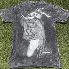 Lady Gaga Monster Ball Tour Gray Double-Sided Graphic Print Crew Neck T-Shirt S