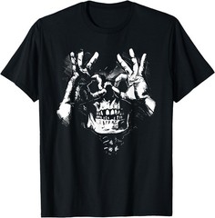 Skull with ok Pattern Graphic T-Shirt