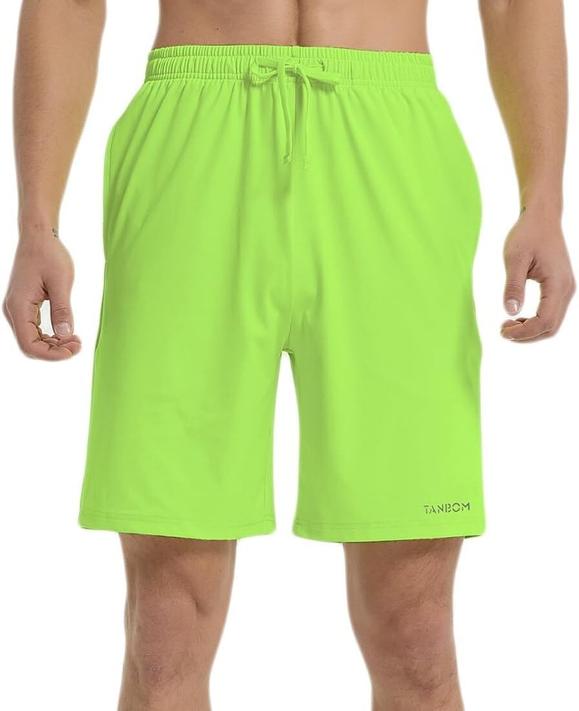 ZONBAILON Mens Athletic Shorts with Pockets, Workout X-Large, Green